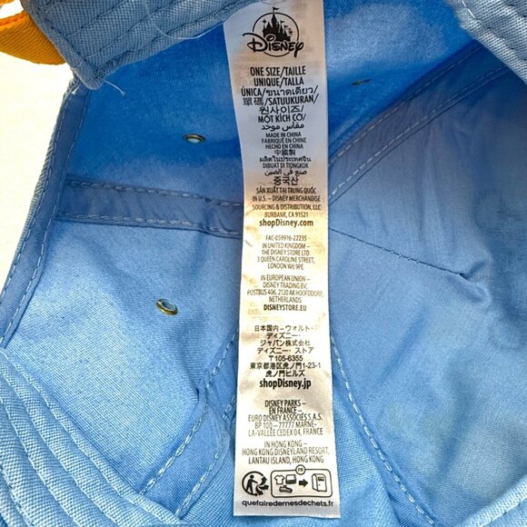 Disneyland Resort 2023 Mickey Mouse Adjustable Cap Hat w/Button Flag Blue - Picture 8 of 11